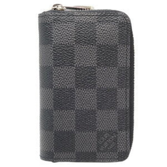 LOUIS VUITTON Coin Case Damier Graphite Black Zippy Black - Picture 6 of 6